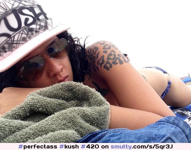 #Kush #420 #Bikini #Latina #Hot #Hottie #Ink #Tattoos #butt #sunglasses #perfectass