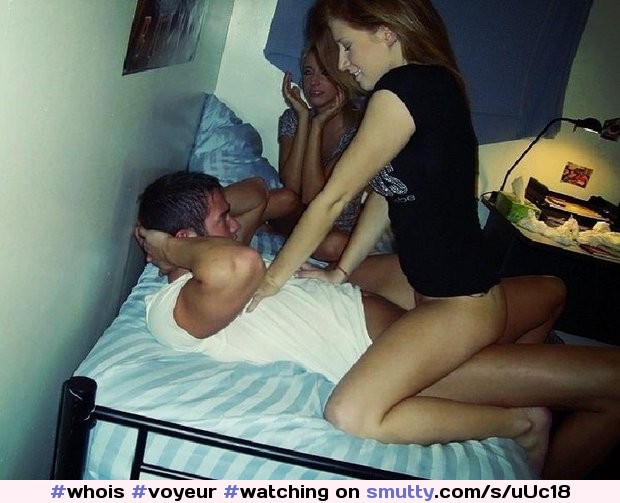 #voyeur #watching #enjoy #sexshow #friend #erotic #onlookers #audience #curious #excited #watchusfuck #riding #threesome #dorm