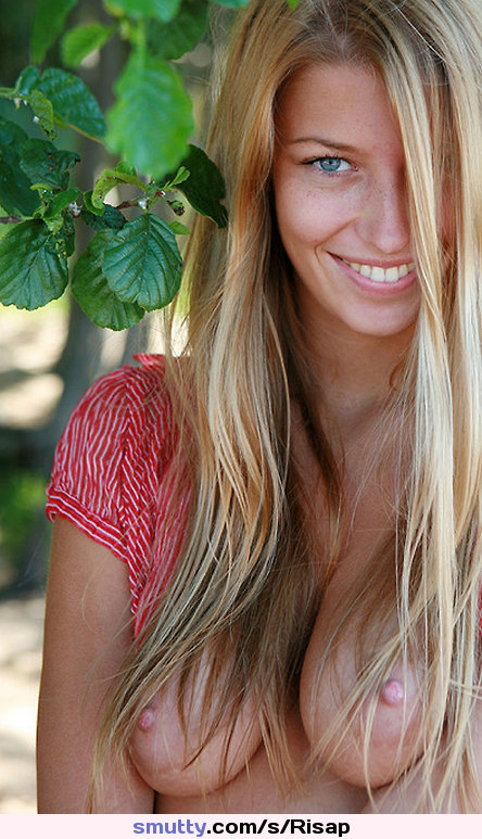 #Eyes #HairOverEye #Smile #smiling #beauty #boobs #tits #blonde #nipples #sexy #seductive