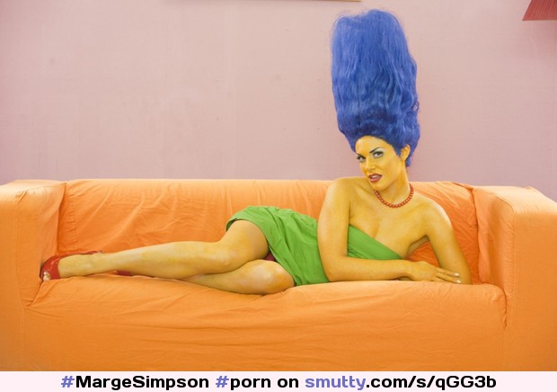 Andy San Dimas as Marge Simpson #porn #parody #Simpsons #weird