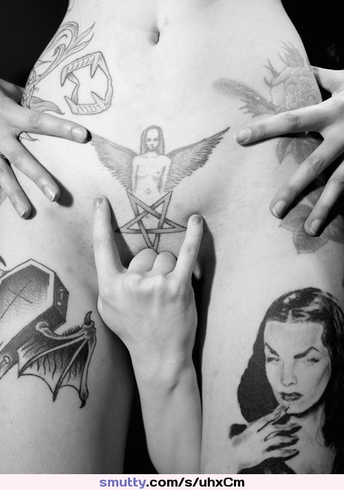 #Goth #BlackAndWhite #Tattoo