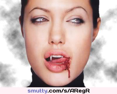 #blood #bloody #bloodykisses #fangs #teeth #fang #seductive #AngelinaJolie