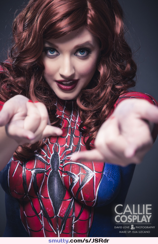 #cosplay #spiderman #redhead #bodypaint #pasties