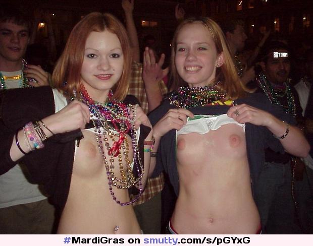 tits flashing mardi gras amateur #MardiGras