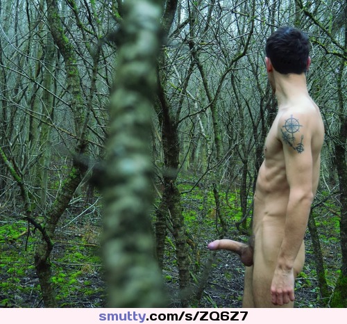 #male #nude #outdoors #outside #outdoorerection #woods