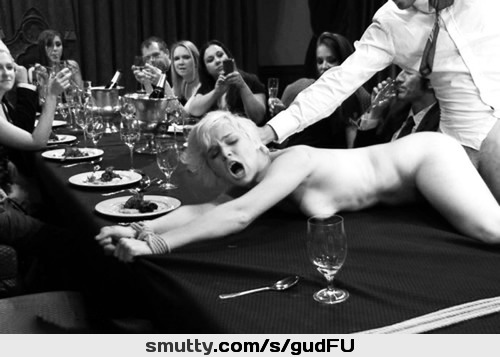 #gala#special#dinner#submissive#nude#inpublic#onthetable#bondage#handcuffs#guy#fucking#frombehind#champagne#sexe#MarquisDomSub#MarquisBW