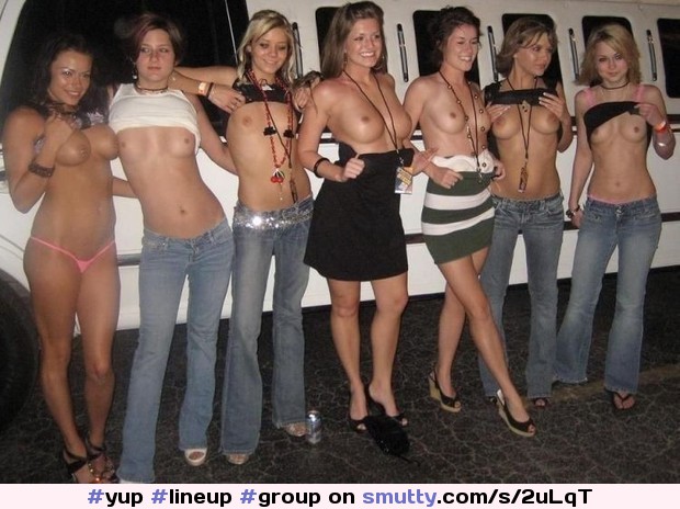 #lineup #group #brunettes #flash #flashing #young #tits #nicetits #hot #public #blondes