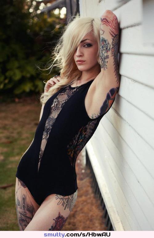 #blonde #posing #outdoors #tattoos #curves #lace #armpit #smalltits #flatstomach #onepiece #thighs #eyecontact #fuckmelooks #smoothskin