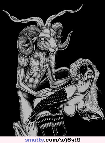 Slut of the devil. #art #satan #satanic #provocative #blackmetal #metal #metalhead #devil #doggy #doggystyle #corpsepaint #spikes #Hell