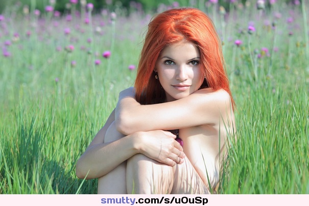 #violla #redhead #redhair #sweet #field #grass #outdoor #outdoors