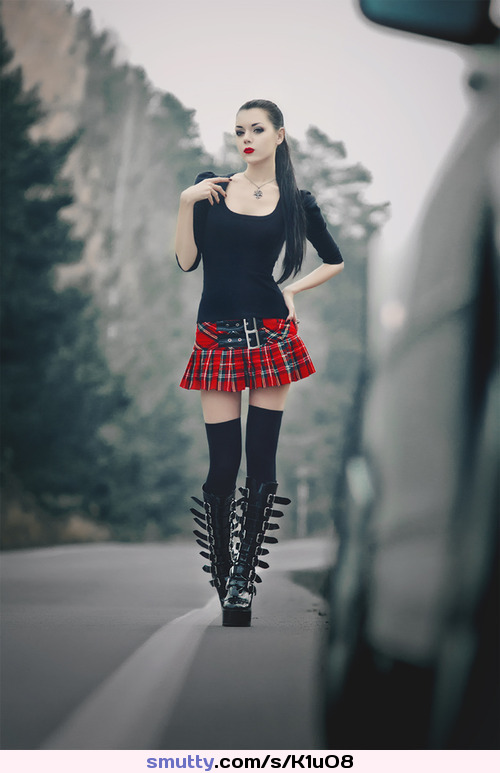 #goth #boots #shortskirt