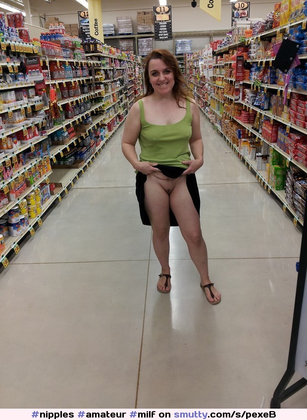 #Amateur #Milf #mature #redhead #nikkiswings #exibitionist #public #flashing #Supermarket #pussy #cunt #nipples