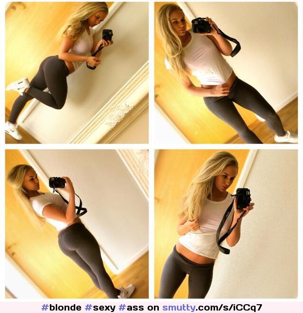 #sexy #ass #yogapants #selfshot #blonde
