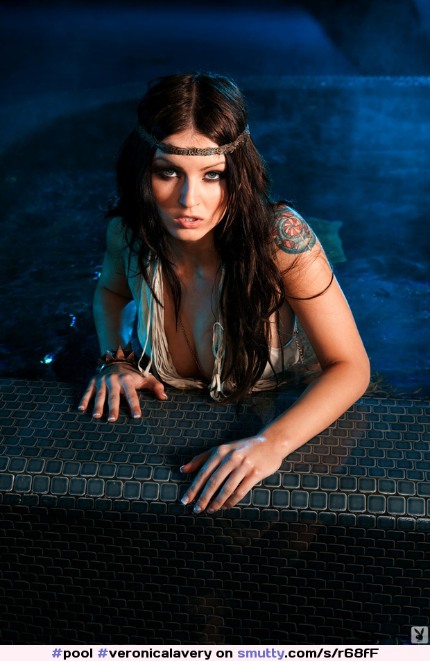 #VeronicaLaVery #Playboy #brunette #longhair #hot #sexy #smallboobs #wet #pool