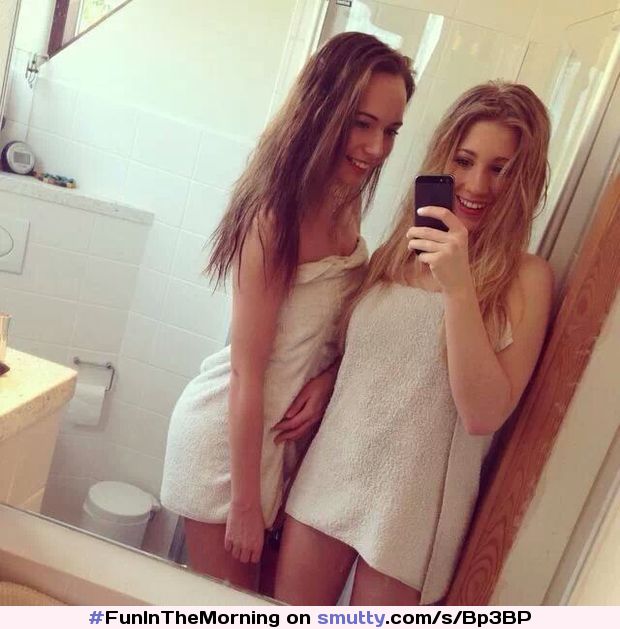#towel #blonde #brunette #cellshot #mirrorshot #SexyBabe #shower #bathroom