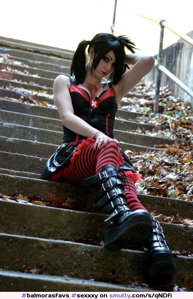 #Sexxxy ...........#latex #goth #corset #lovely #pale #boots #ponytails  ...............#tele
