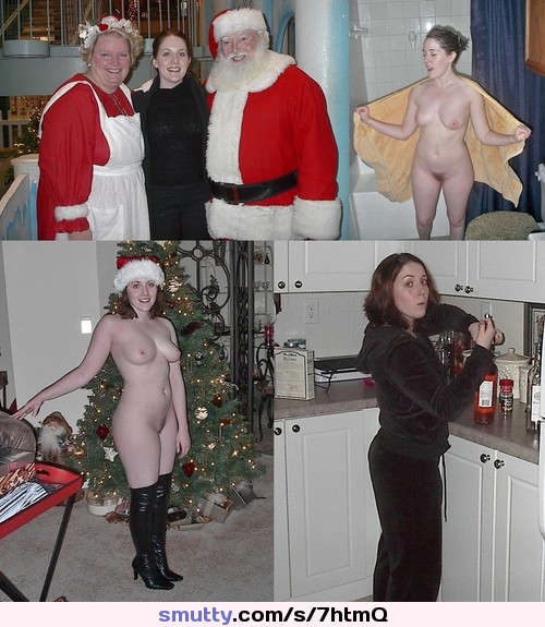 #Dressed #Undressed #Before #After #Clothed #deClothed #Nude #Naked #Santa #SantaMrsClausAndWhore #Towel #XmasTree #Boots  #DressedUndressed