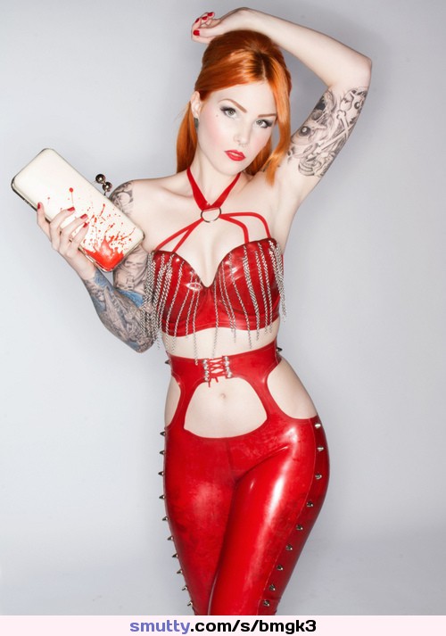 #redhead #ginger #redhair #tattoo #ink #inked #tattoos #tattooed #latex #shiny #rubber #fetish
