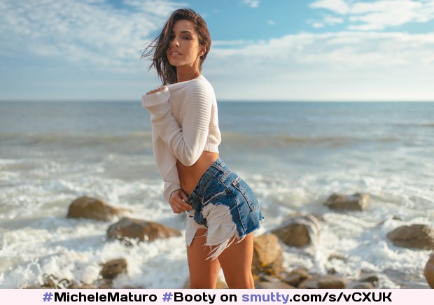 #MicheleMaturo #Booty #Brunette #Busty #Celebrity #Cute #Fit #Latina #Lips #Ocean #OceanView #RippedShorts