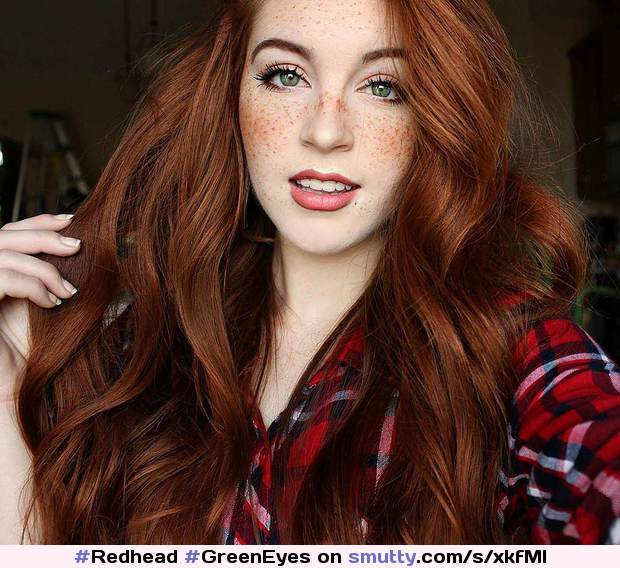 #Redhead #GreenEyes #Flannel #Freckles