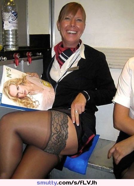 #stewardess#flightattendant#airlinehostess#stockings#stockingtops#British#BritishAirways#BA