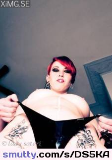 yesmistress #humiliation #LadySatori #sexy #redhead #shorthair #babe #topless #busty #nicebody #tattooed #dirty #saliva #spitting #pov #pant