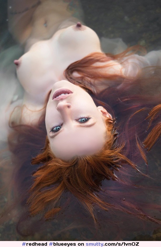 #redhead #blueeyes #hardnipples #PiercedNose #sensual #erotic #wet #water #boobs #beauty #beautiful #artnude #ArtisticNude #submerged
