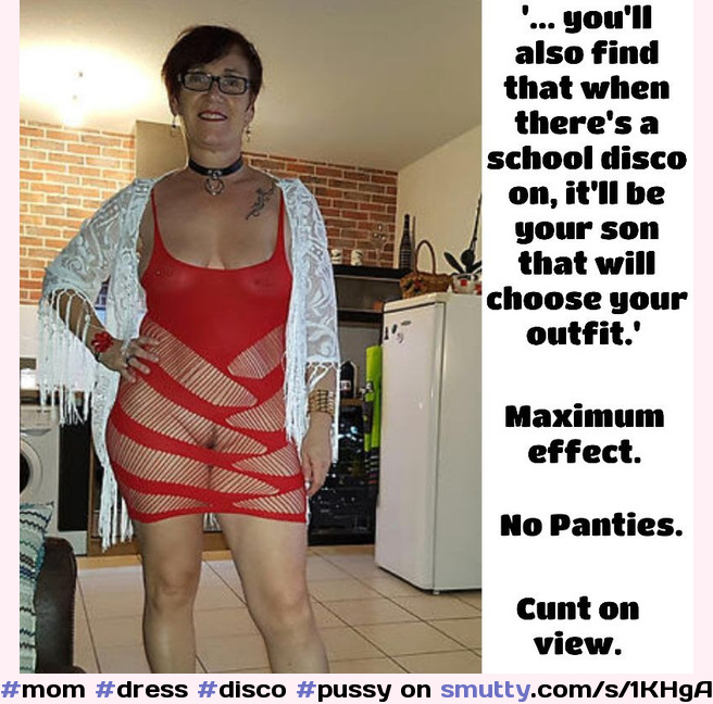 His mates will be envious... #mom#dress#disco#pussy