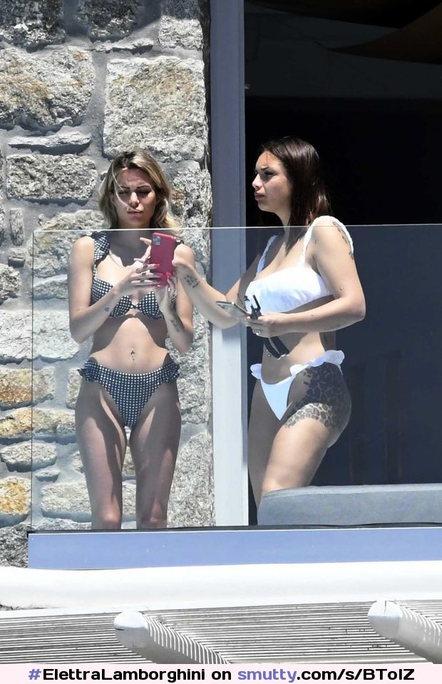 Elettra Lamborghini and Ludovica Pagani in a Bikinis in Mykonos 06/15/2021 #ElettraLamborghini