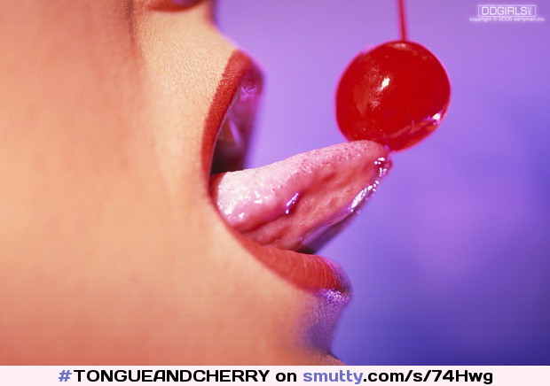 #TONGUEANDCHERRY #JenniferAvalon #closeup #mouthopen #TongueOut #cherry #CLRBF #CLRBColour