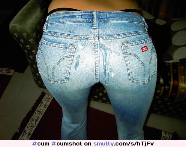 #cum #cumshot #cumonclothes #cumonjeans #jeans #butt