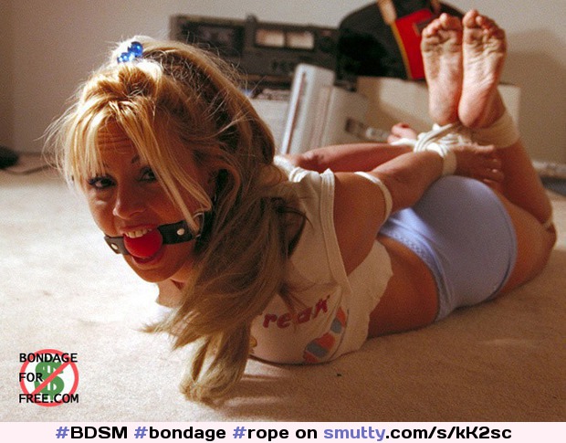 #BDSM#bondage#rope#submissive#restrained#bound#slave#tied#hogtied#fetish#kinky#degraded#humiliation#gagged#feet#blonde#hot#sexy#ballgag#gag