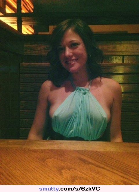 #brunette #nonnude #smiling #restaurant #pokies #sheer #public