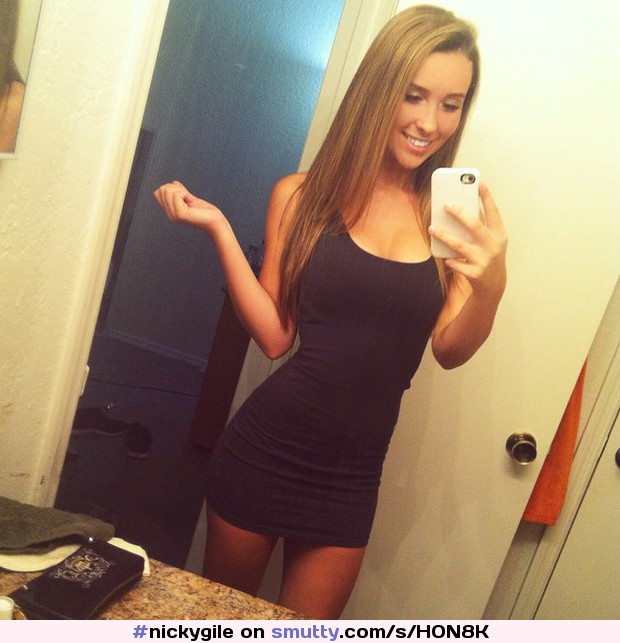 #nickygile #littleblackdress #tightdress #selfie