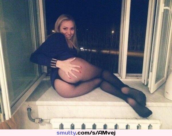 #bitch #slut #onwindow #window #pantyhose #lookatmyass #ass #showingass #pose #blonde #polishgirl #poland #MadeInPoland