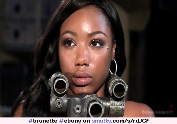 Punishment For Tied Ebony Girl #brunette #ebony #bondage #bdsm #fetish #skinny #nipples #tits #bound #tied #machine #dildo #hot #fapproved