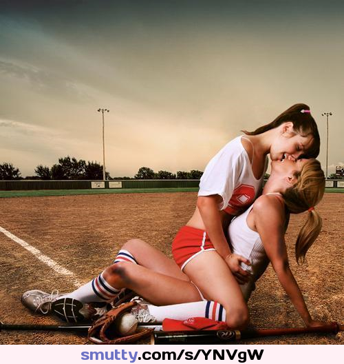 #sporty, #bffs, #girlfriends, #baseball, #celebration, #fit, #kissing, #nonnude, #outdoors