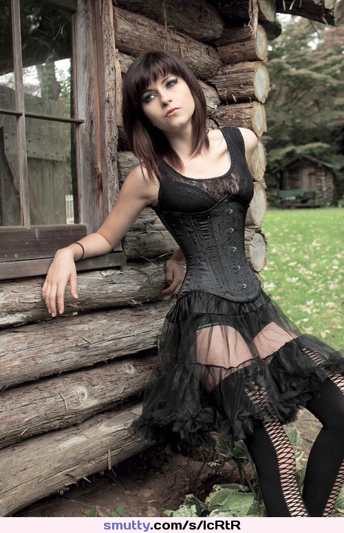 #goth #corset #fetish #thighhighs #Iwanttopulldownherpantiesandfuckherintheass