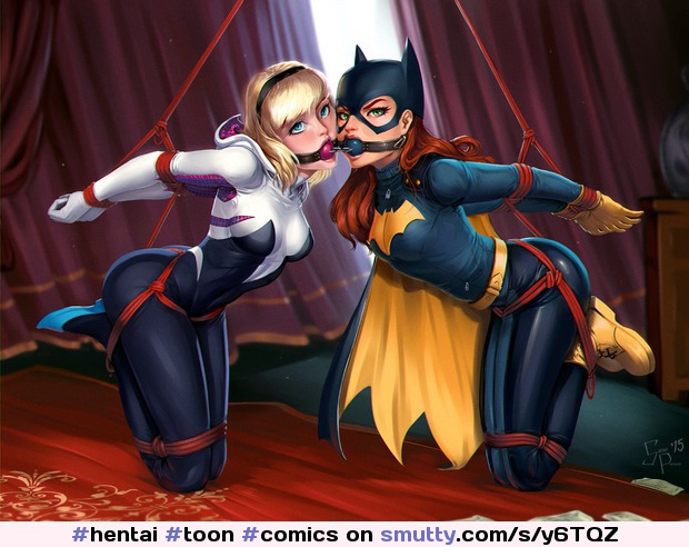 #hentai#toon#comics#Batgirl#Batwoman#HelplessHeroines#restrained#readytobeused#BJeyes#gagged#hanging#slutscompetingforattention#Waiting4Cock