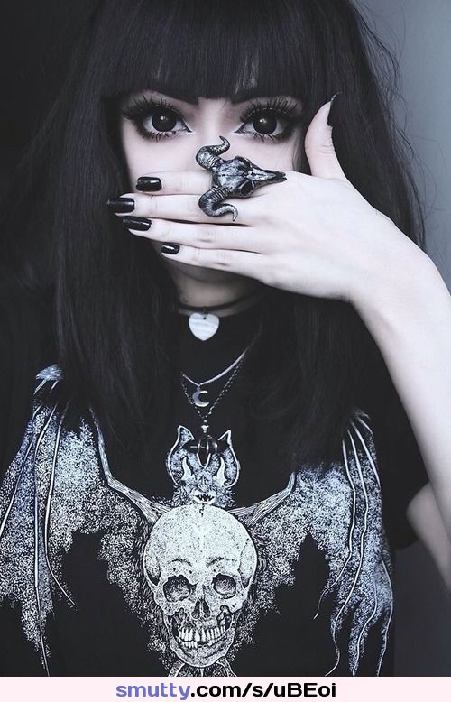 #asian #AsianHottie #gothic #gothgirl #darkhair #blacknails