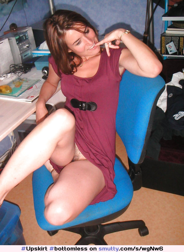 #bottomless #amateur #pussy #chair #dress