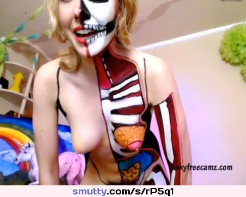 Bodypainted Blonde Chick Masturbatesamateur #blonde #bodypainting #cam #masturbation #solo #solo #webcam #hot #sexy #tits #ass