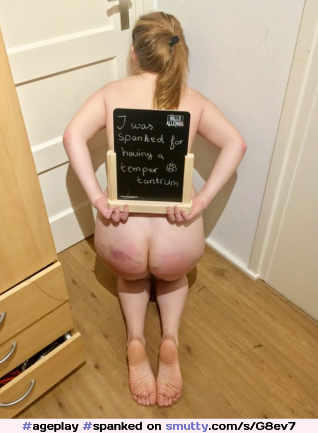 #ageplay #spanked #barebottom #nude #nopanties #humiliation #punishment #discipline #cornertime #littlegirl #ddlg #naughty #feet #onherknees