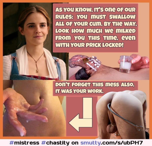 #mistress #chastity #fake #emmawatson #beautiful #sexslave #femdom #caption #inspection #anal #toilet