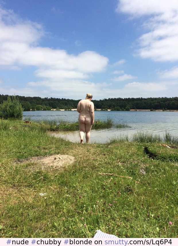 #nude #chubby #blonde #outdoor #lake