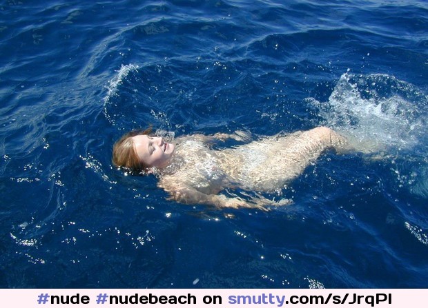 #nude #nudebeach #toplessbeach #beach #ocean #wet #smile #smiling #pale #swimming #mermaid