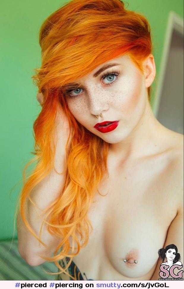 #pierced #piercing #piercednipples #slim #petite #smallboobs #redhead #ginger #pale #eyecontact #SuicideGirls #SuicideGirl