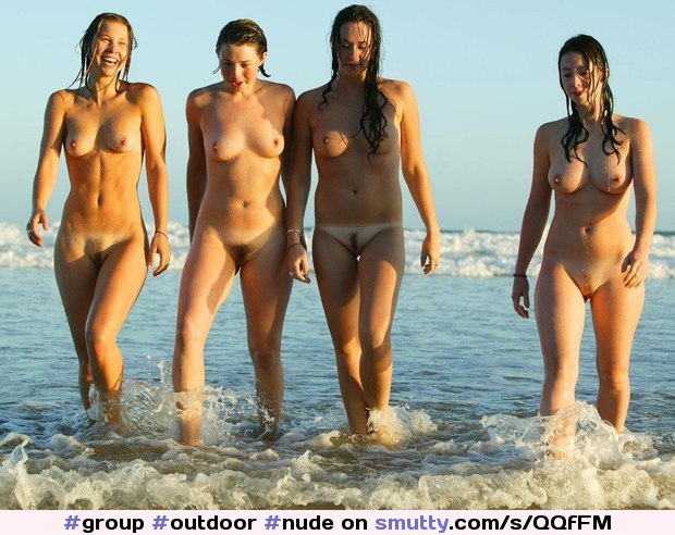 #group #outdoor #nude #beach #smile #smiling #tanlines #chooseone far left
