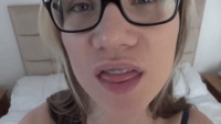 #braces#tongueout#tonguelicking#glasses#nerdy#geek#closeup#cumtriggers