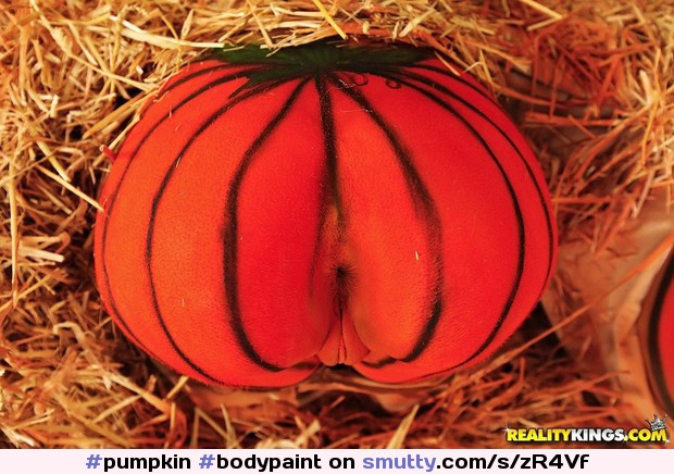 #pumpkin #bodypaint #funny #ass #asshole